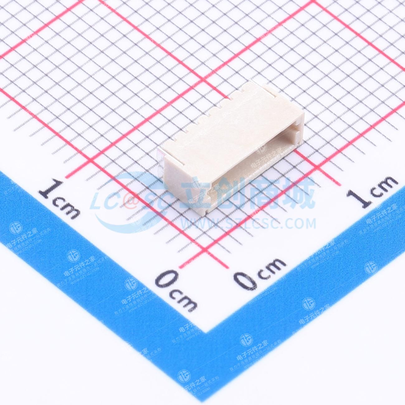1x7P 间距:1mm 卧贴 系列:SH