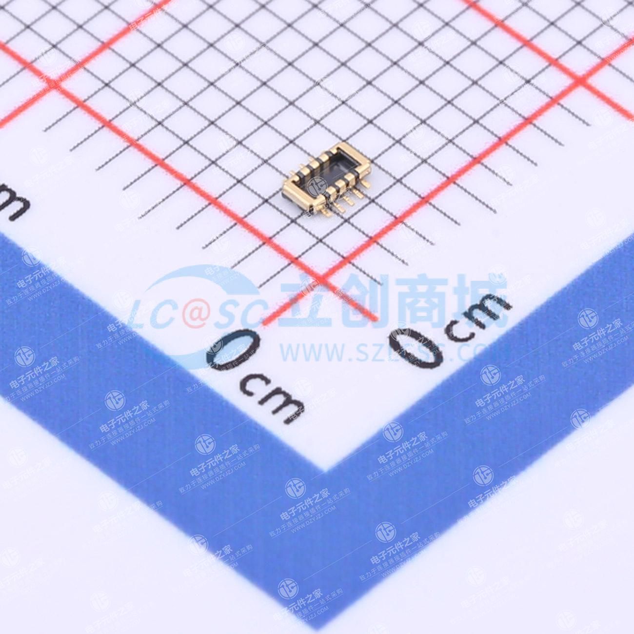 PIN:6P 间距:0.35mm 立贴