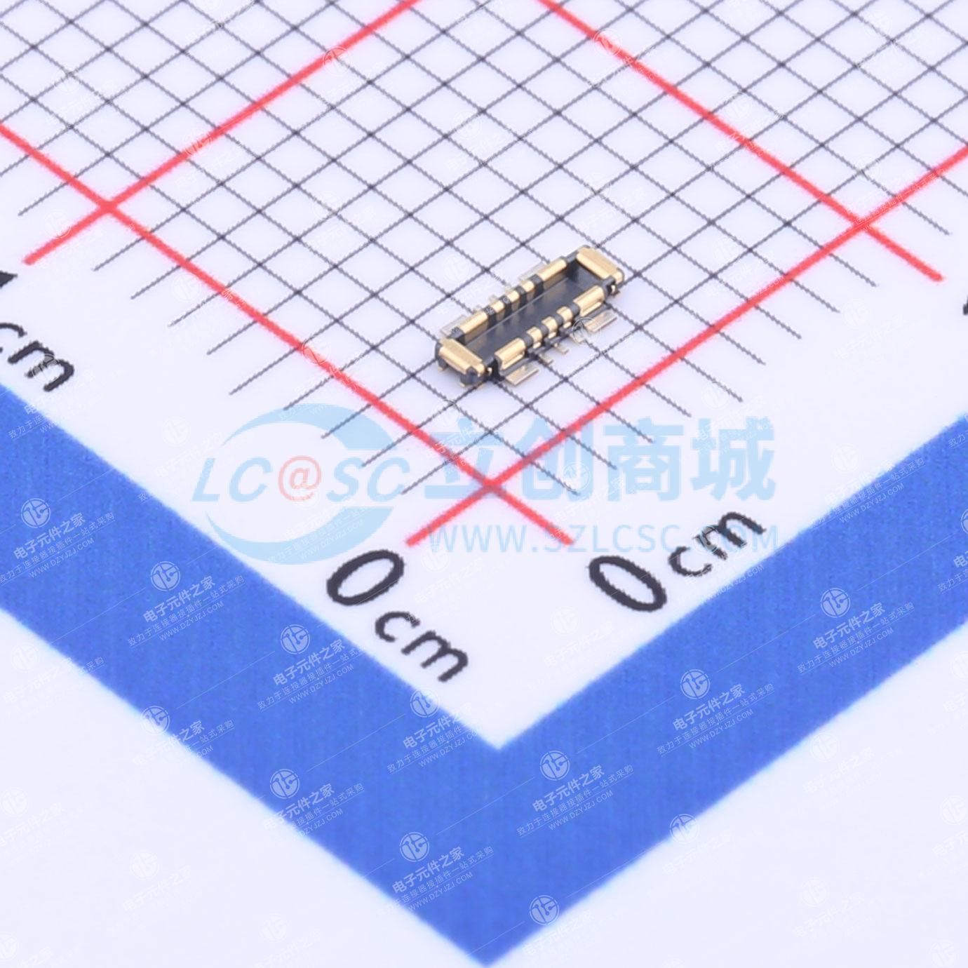 PIN:10P 间距:0.4mm 立贴