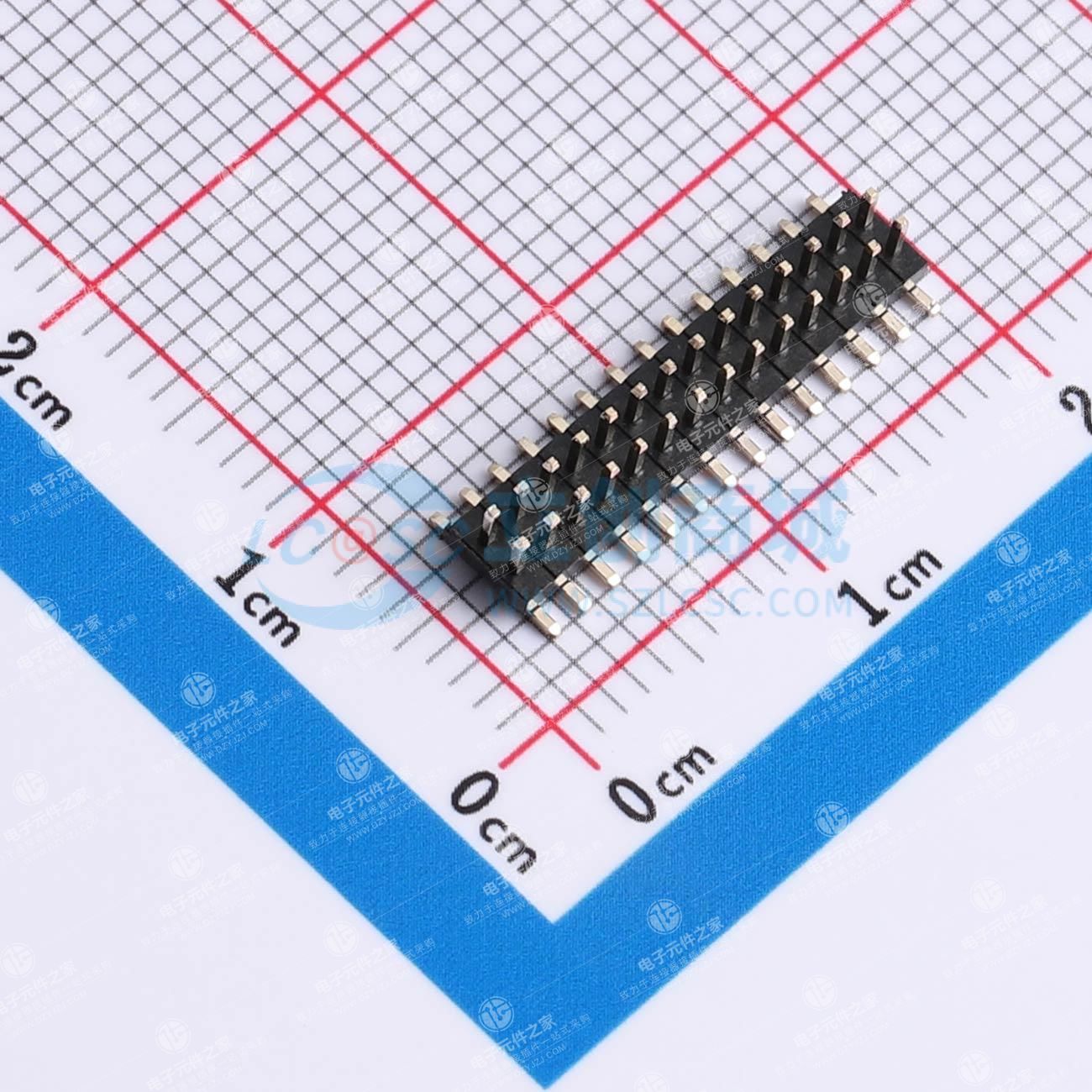 2x14P 间距:1.27mm 方针 立贴