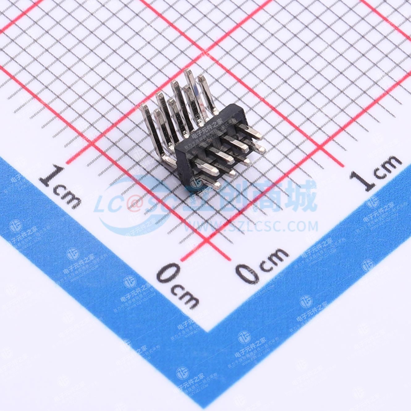 2x4P 间距:1.27mm 方针 弯插