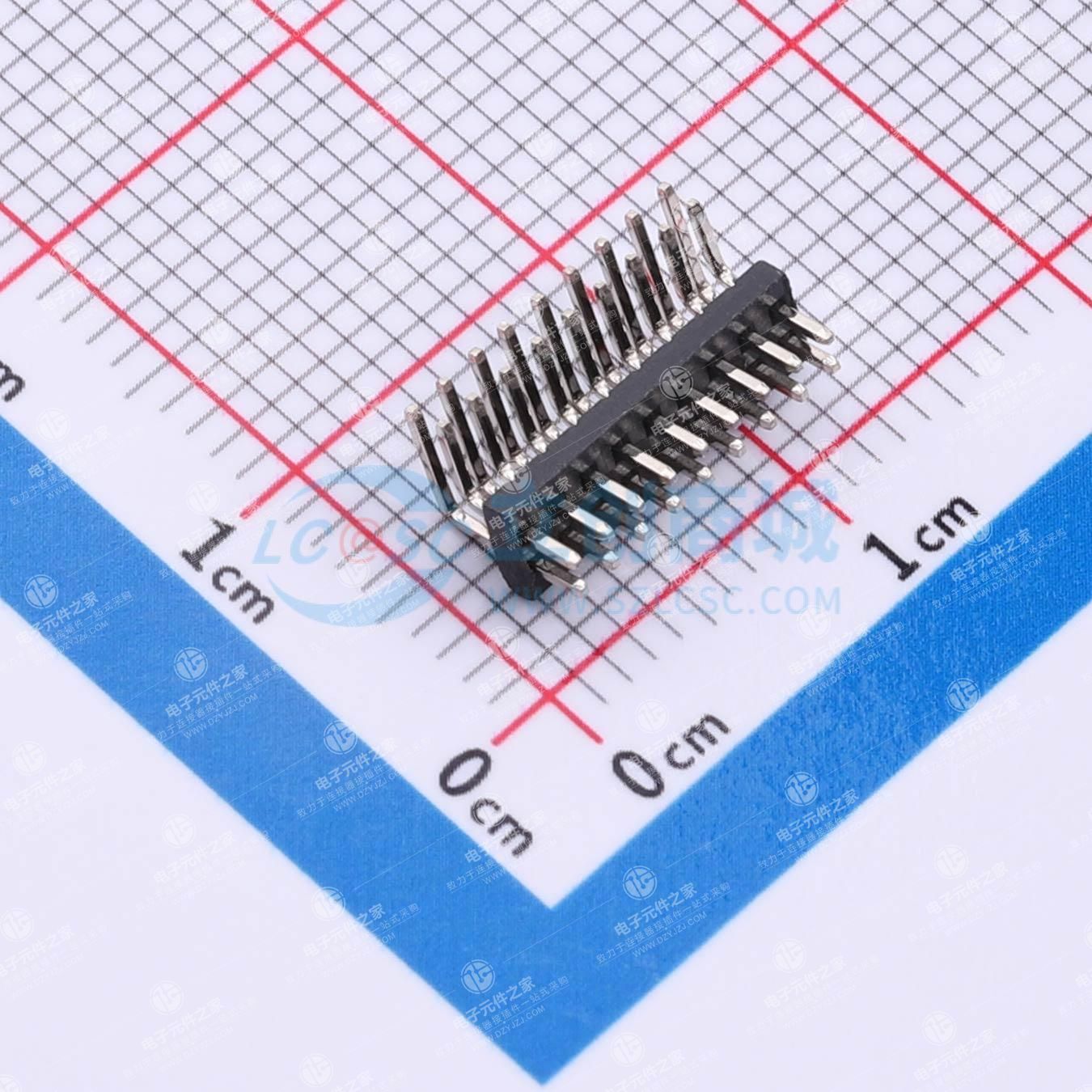 2x9P 间距:1.27mm 方针 弯插