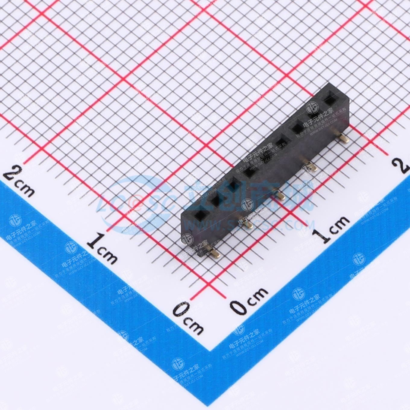 1x9P 间距:2mm 立贴
