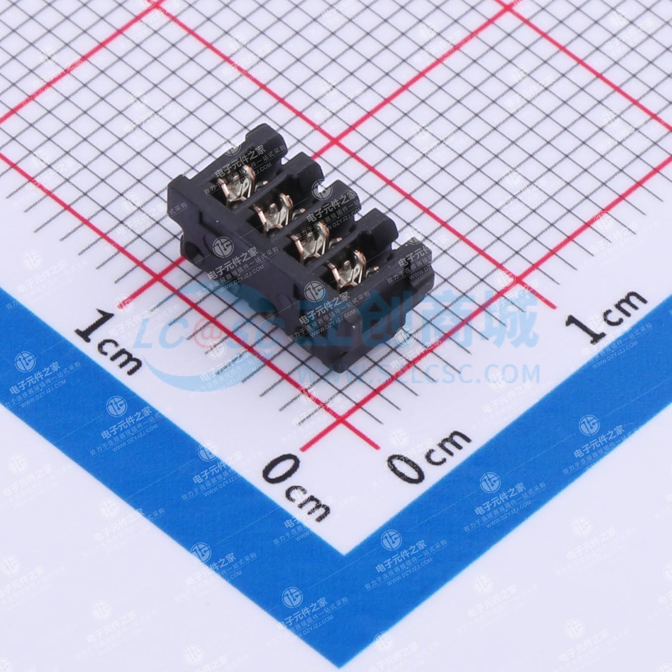 2mm 1x4P 无引脚 排数:1 每排P数:4