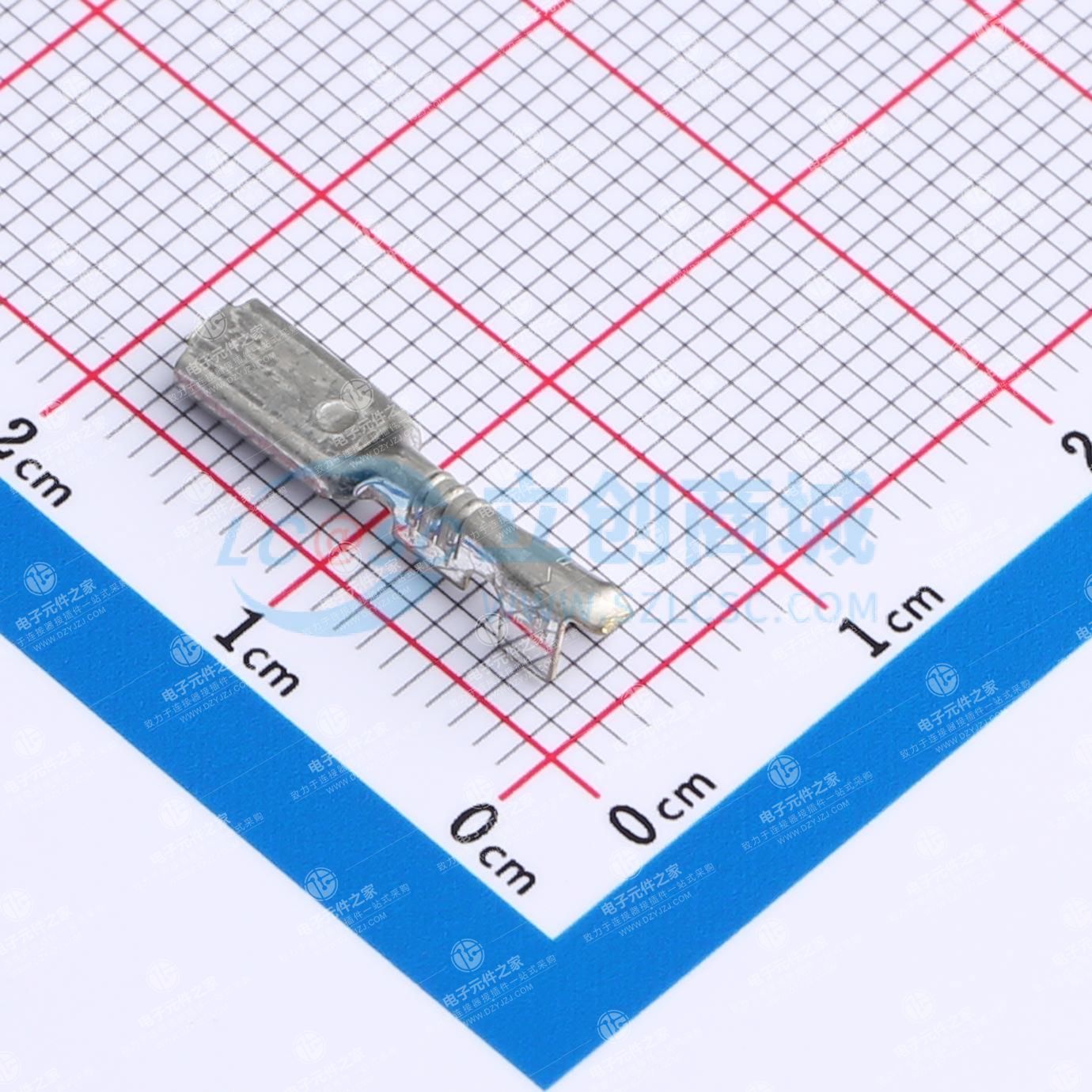 快速断开插座，22 - 18 AWG，.32 - .82 mm² 电线，2.8 mm 插片宽度，直型，黄铜，镀锡，卷带包装，F型压接，FASTON 110