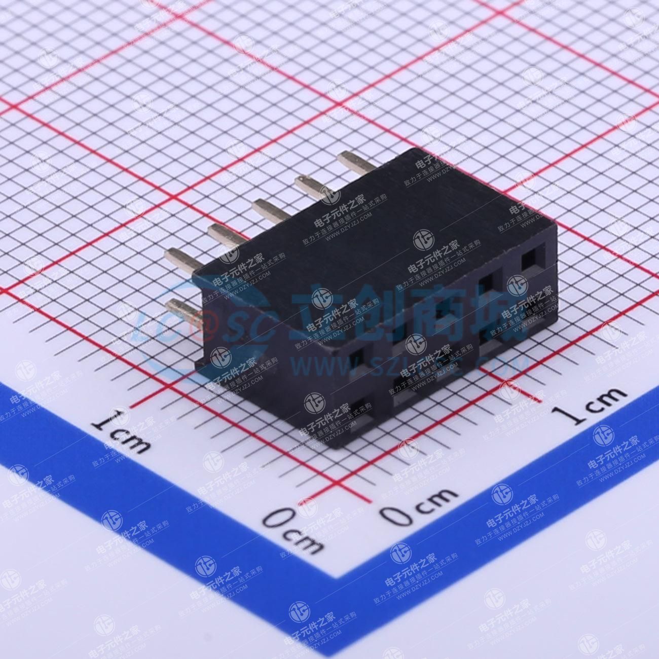 黑金 2x5P 间距:2.54mm 直插