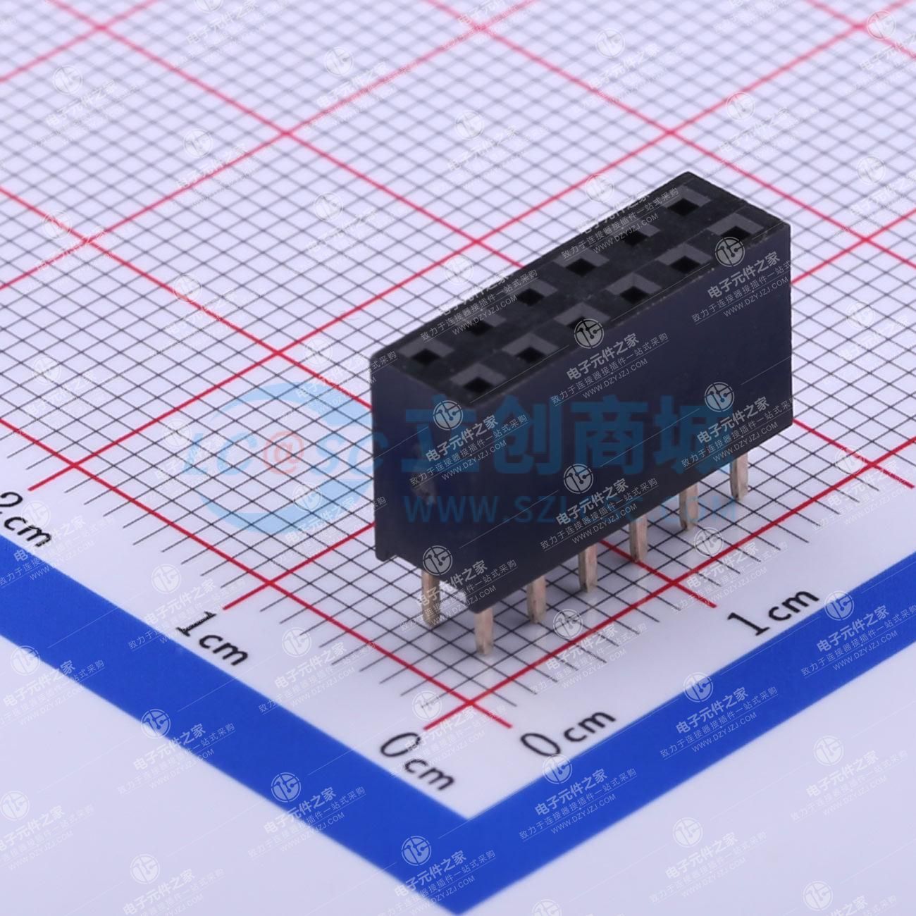 黑金 2x6P 间距:2.54mm 直插
