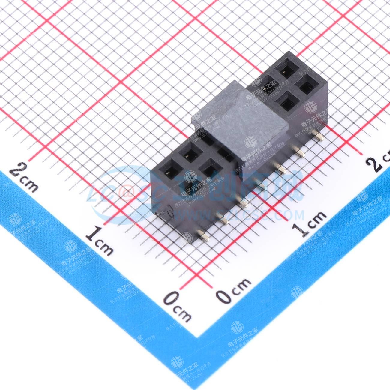 2x7P 间距:2.54mm 立贴