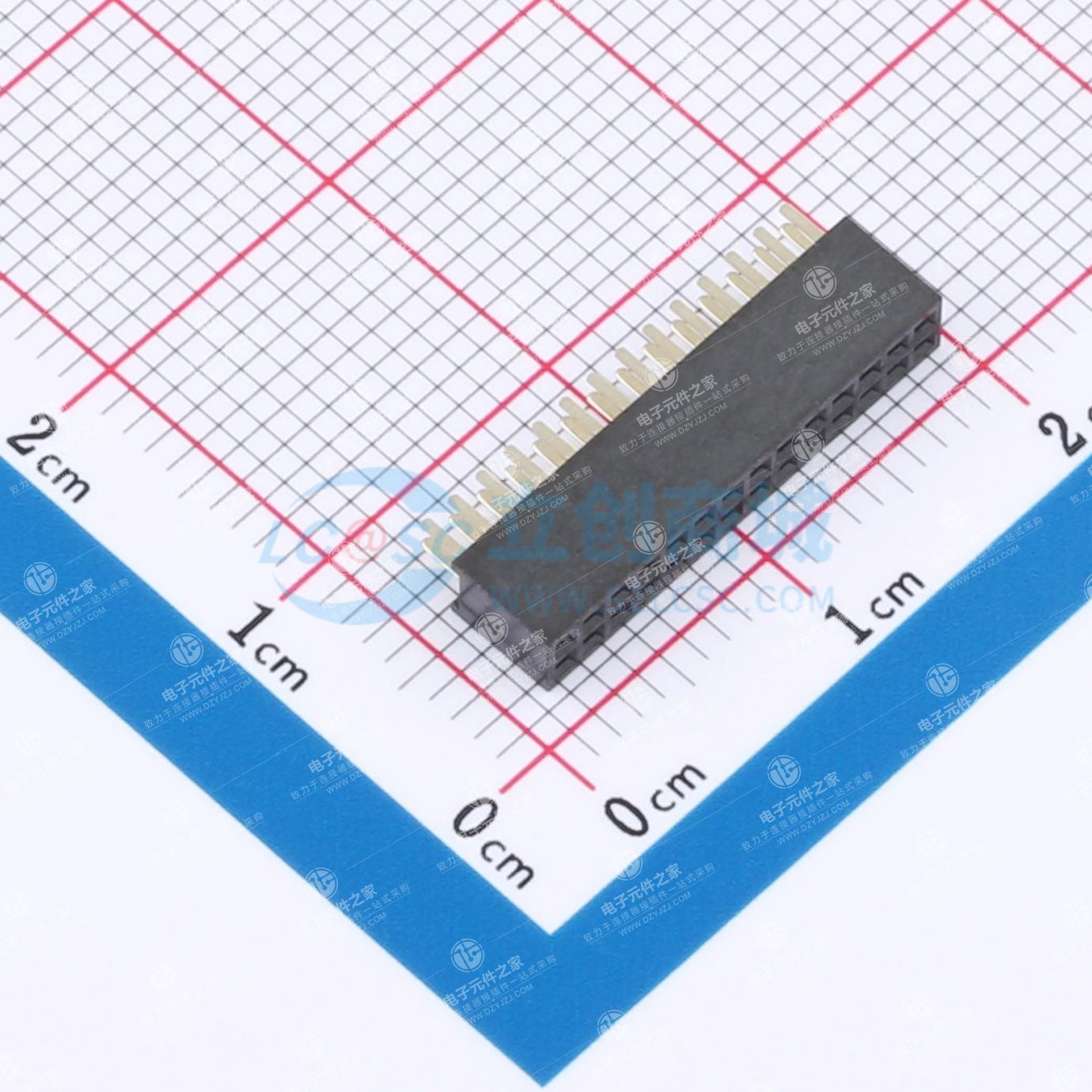 2x14P 间距:1.27mm 直插