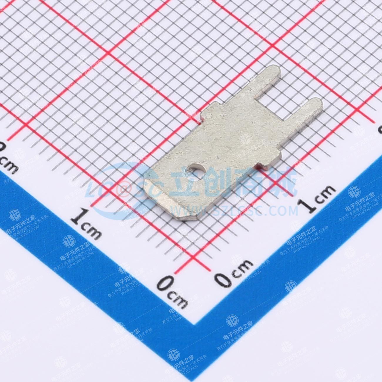 接插片,6.35 mm 接插片宽度,PCB 孔径 1.4 mm,通孔 - 焊接,镀锡,FASTON 250,PCB 端子