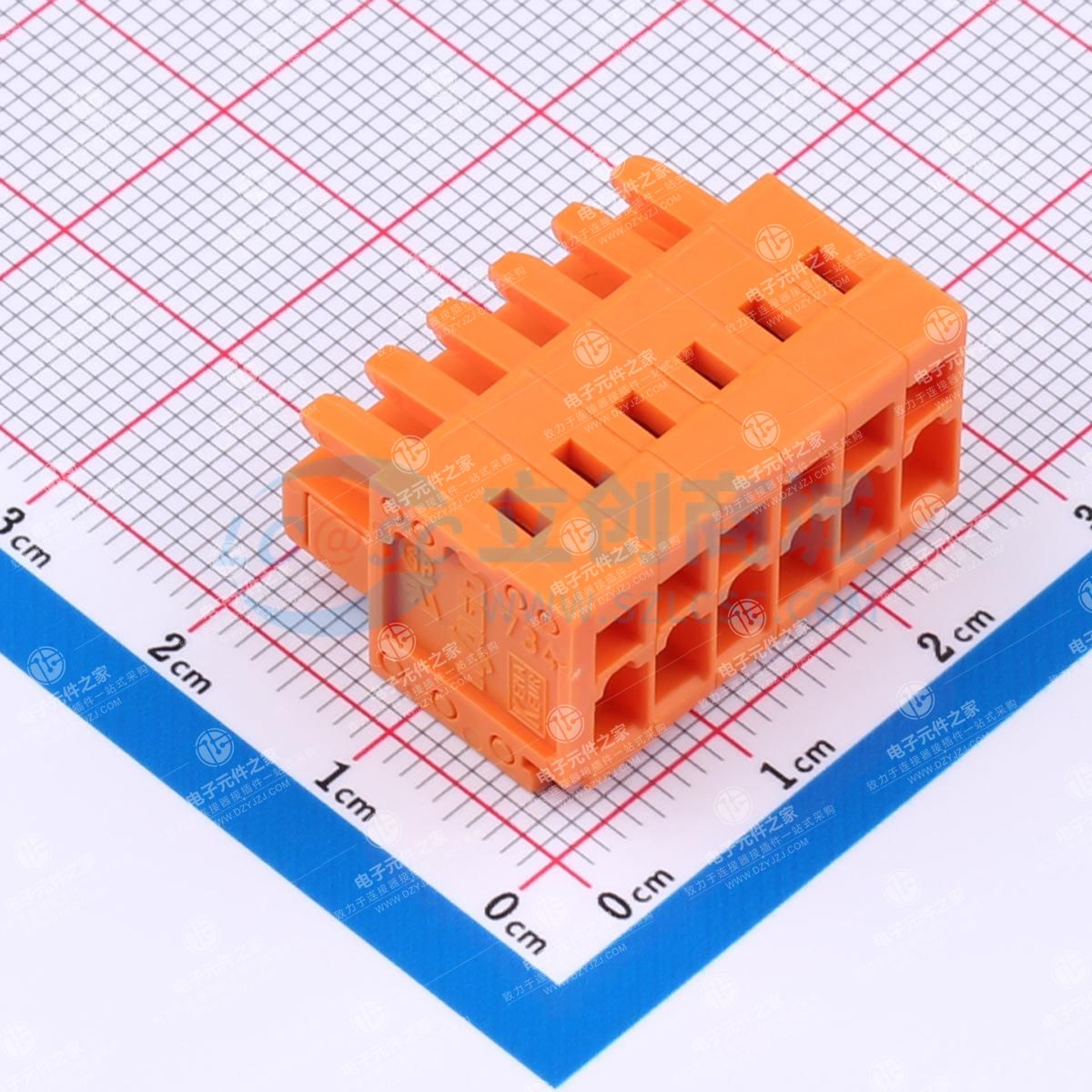 1x6P 3.81mm 排数:1 每排P数:6