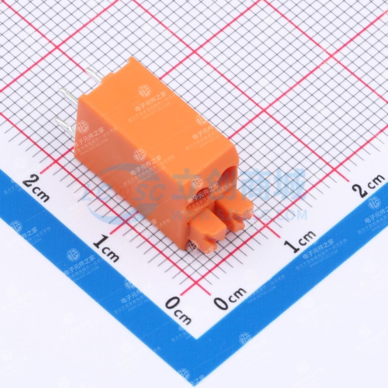 1x2P 3.81mm 每排P数:2 排数:1