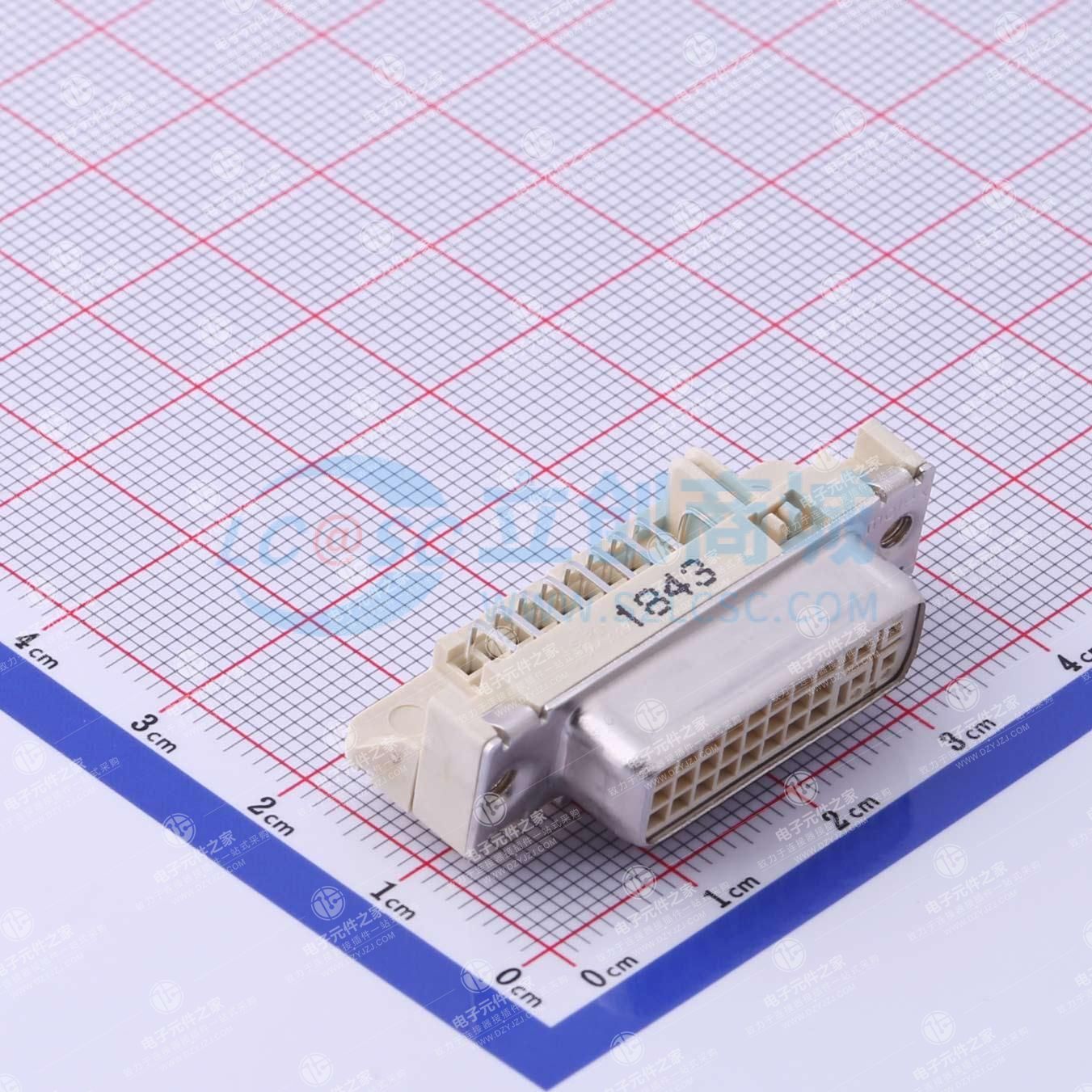 MicroCross DVI-I 数字/模拟视觉接口 PCB 插座