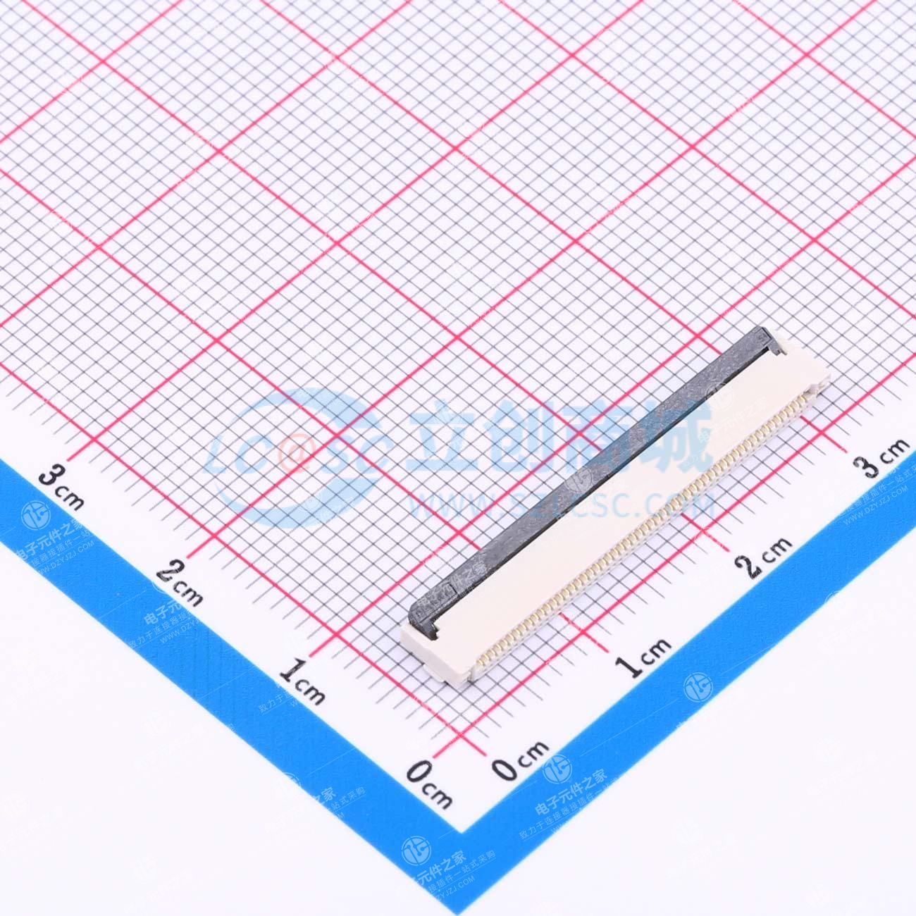 翻盖式(前插后翻) 双侧触点/上下接 P数:54P 间距:0.5mm
