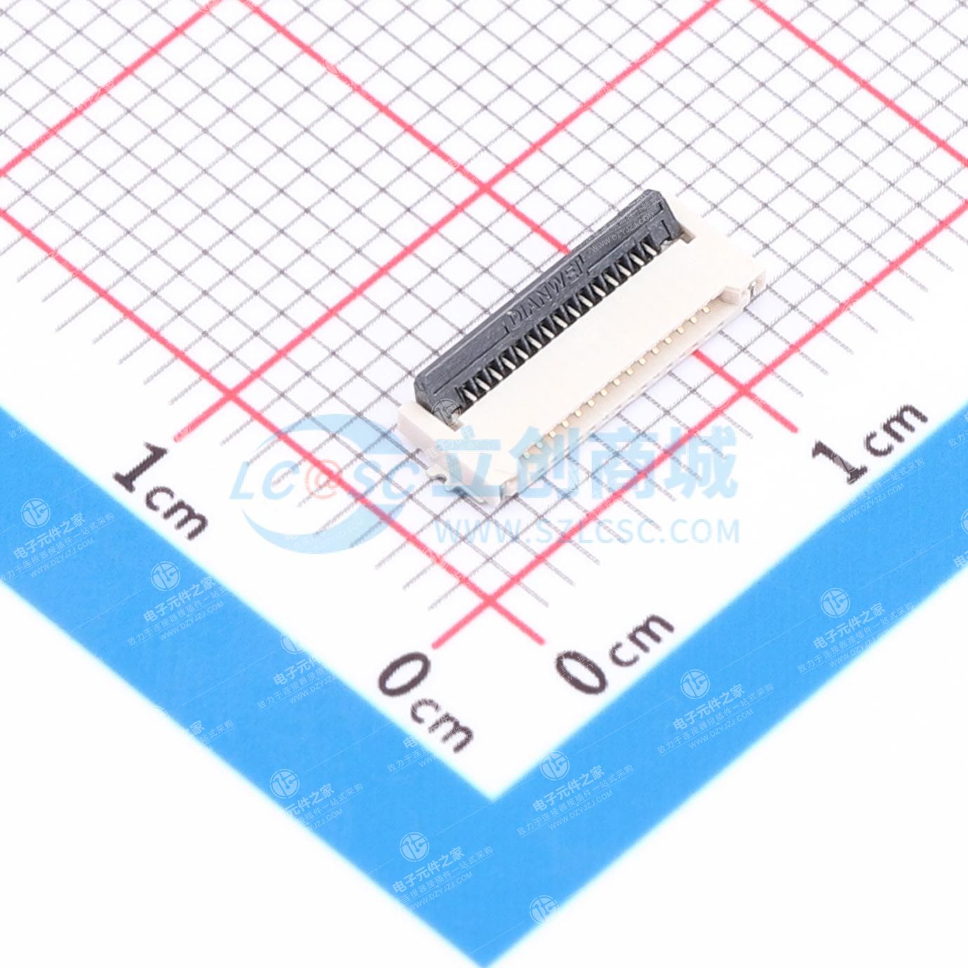 翻盖式(前插后翻) 双侧触点/上下接 P数:15P 间距:0.5mm