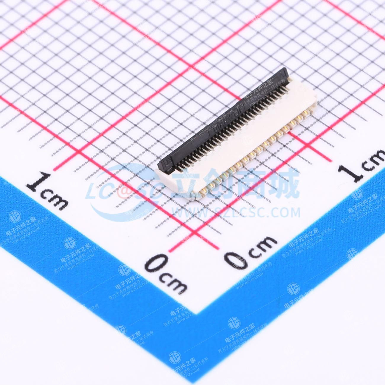 翻盖式(前插后翻) 双侧触点/上下接 P数:33P 间距:0.3mm