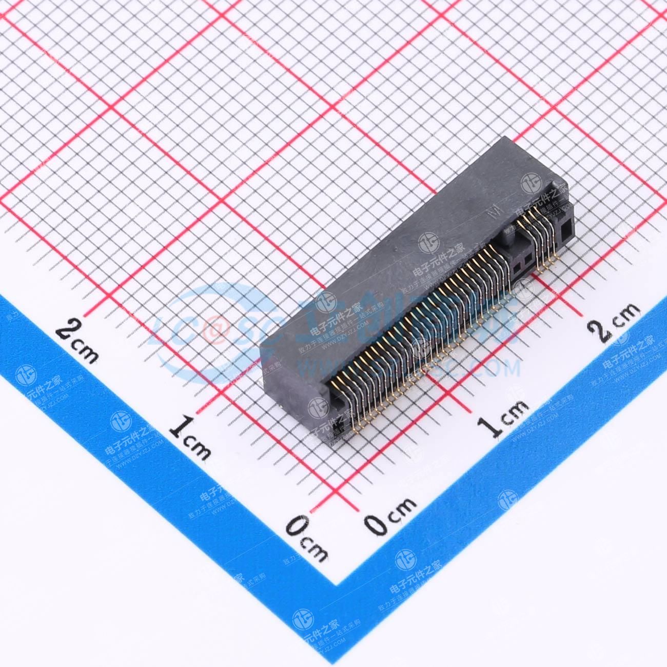 黑色 M.2 M KEY GEN4 5.5H高度 SMT 67PIN (75pins) 镀金15u SSD连接器