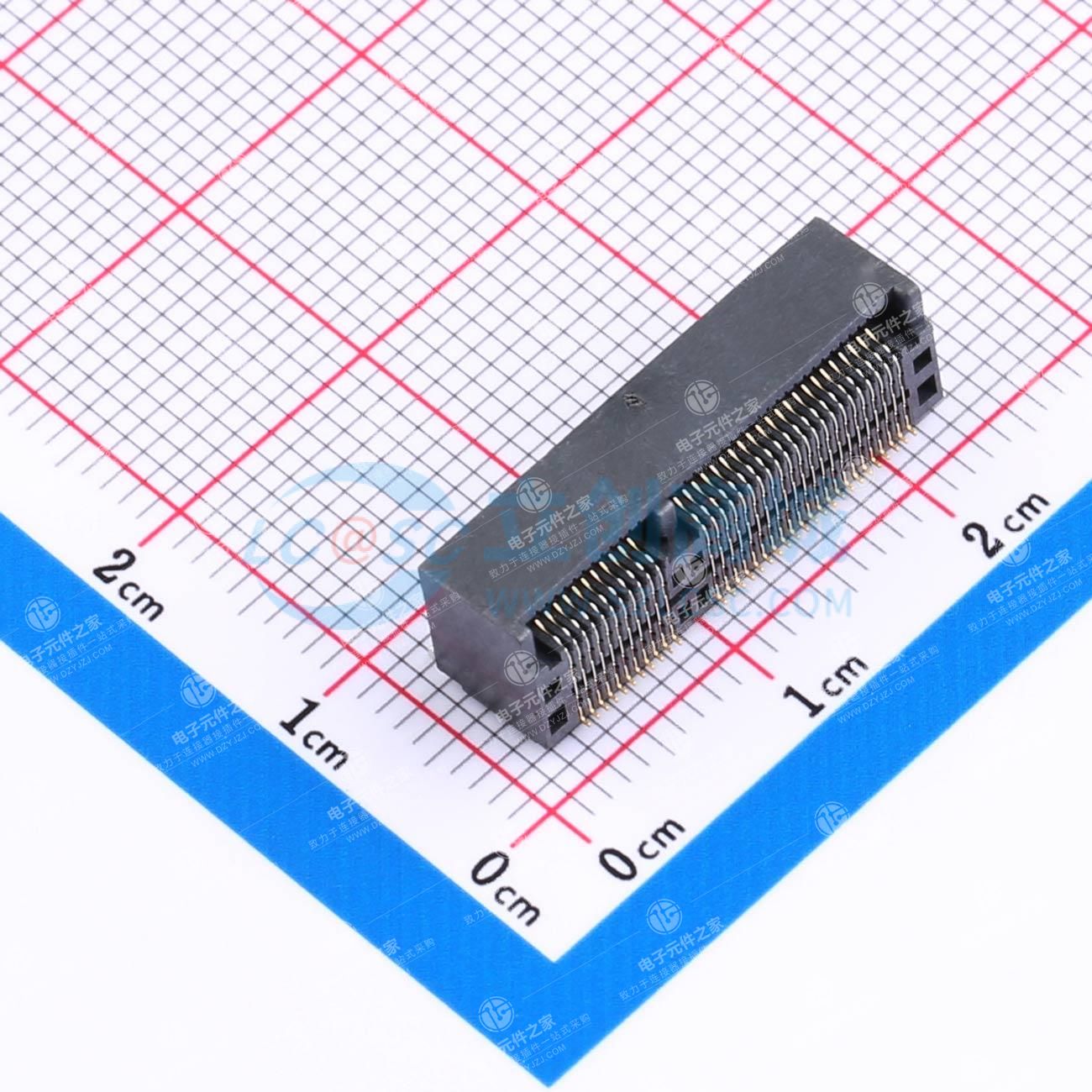 黑色 M.2 E KEY GEN4 6.7H高度 SMT 67PIN (75pins) 镀金1u SSD连接器