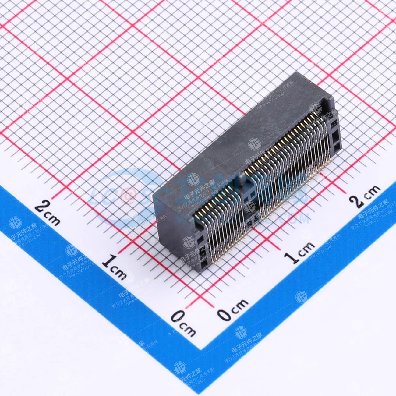 黑色 M.2 E KEY GEN4 8.5H高度 SMT 67PIN (75pins) 镀金1u 卡边缘连接器