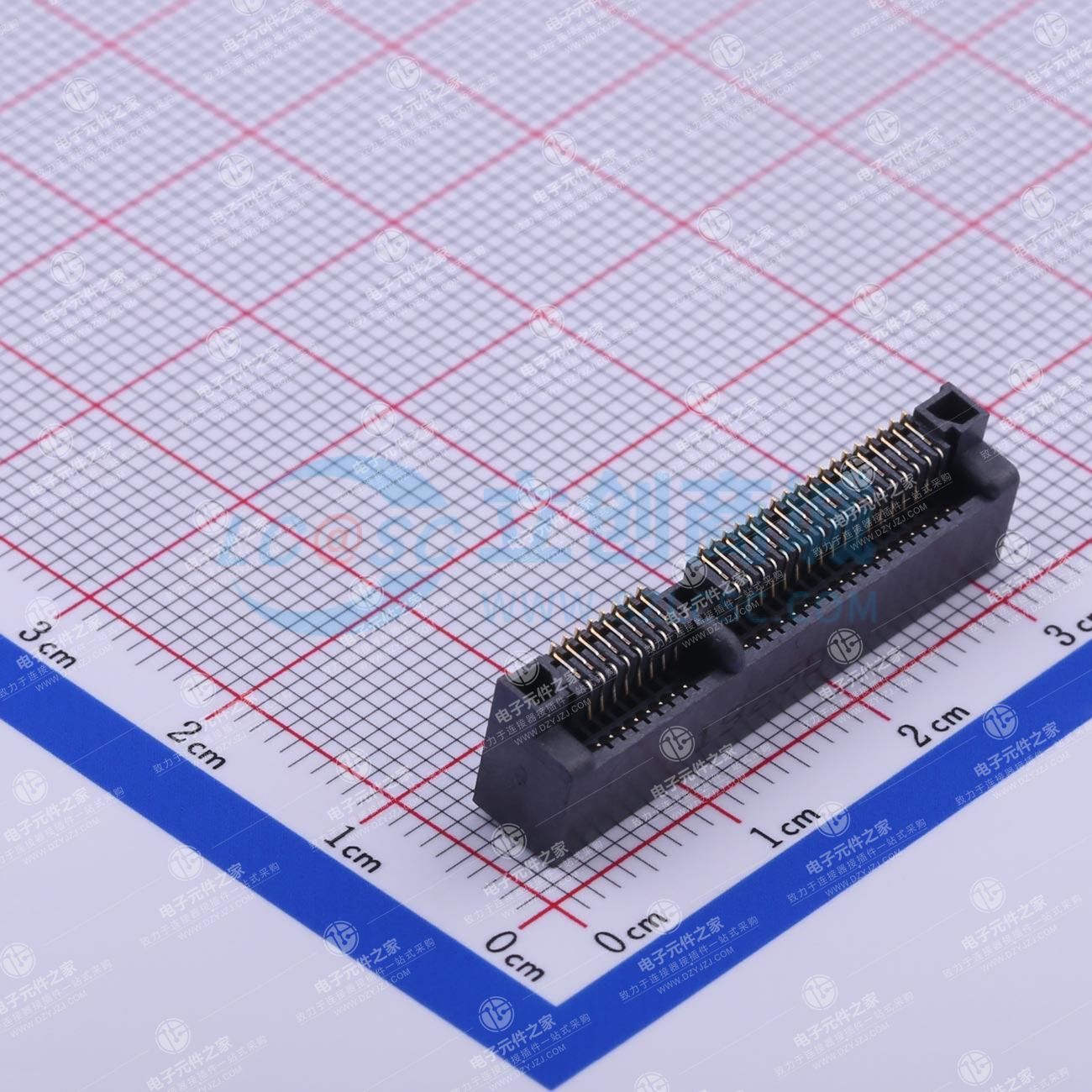 黑色 MINI PCIE 52P WIFI模块插座 物联网模块插座