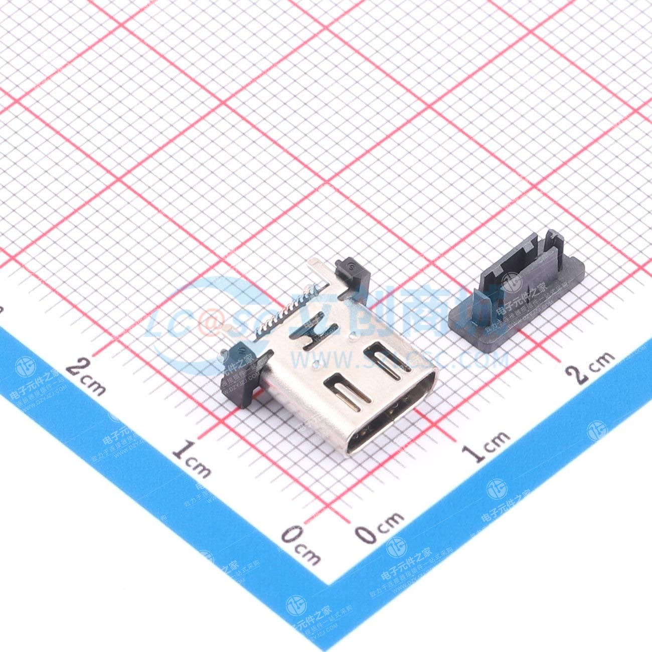 TYPE-C母座立贴 L10.0 24PIN