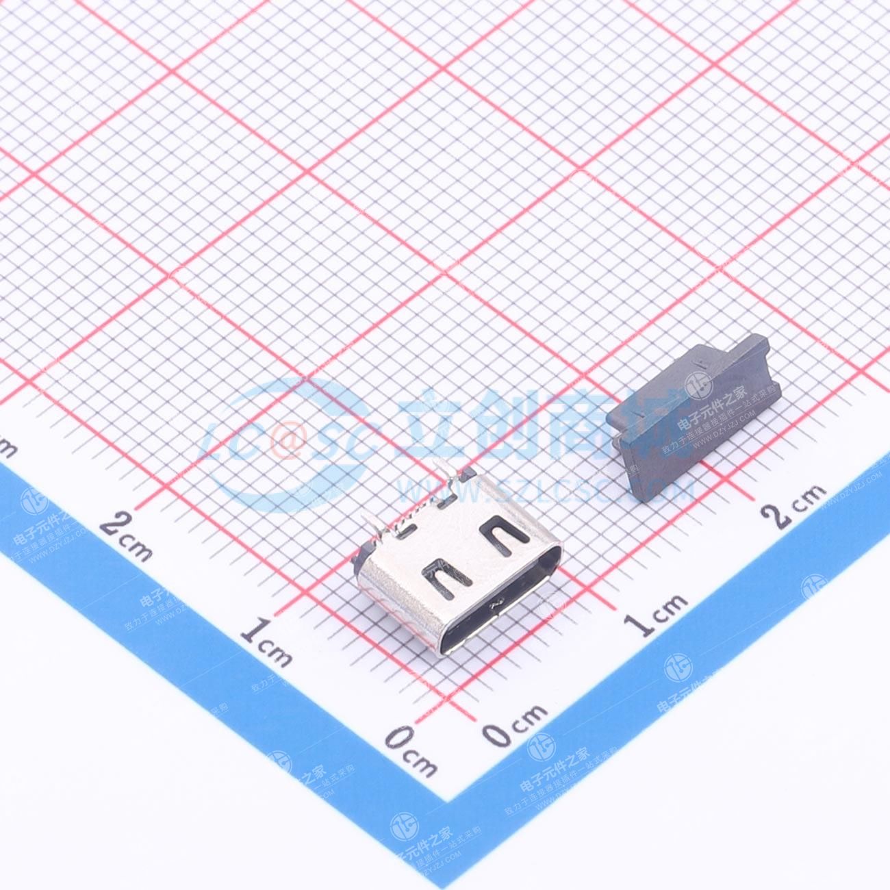 TYPE-C母座立贴 L6.5 16PIN