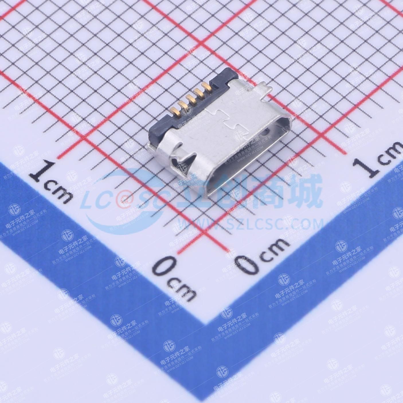 Micro-B 母 卧贴
