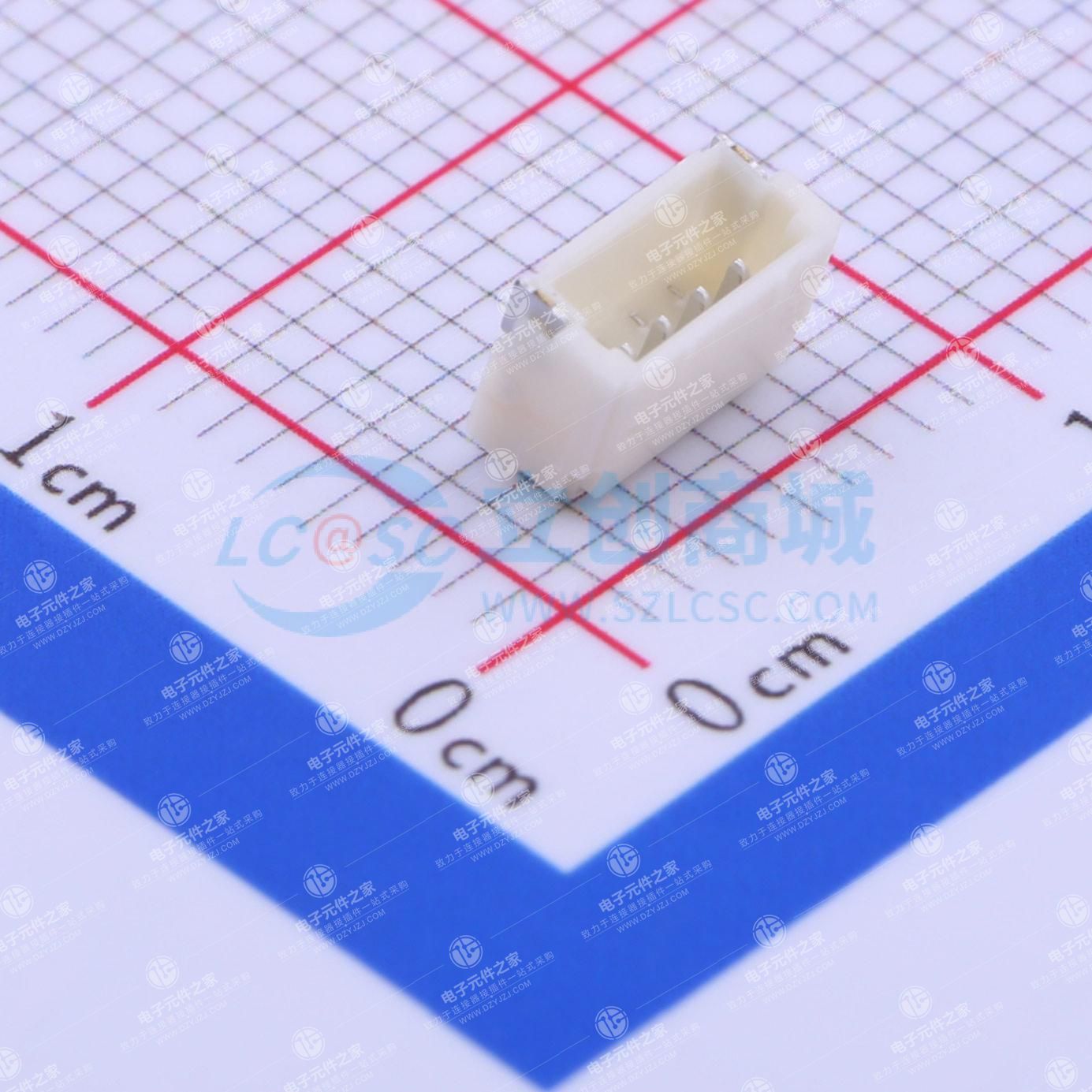 1x4P 间距:1mm 卧贴