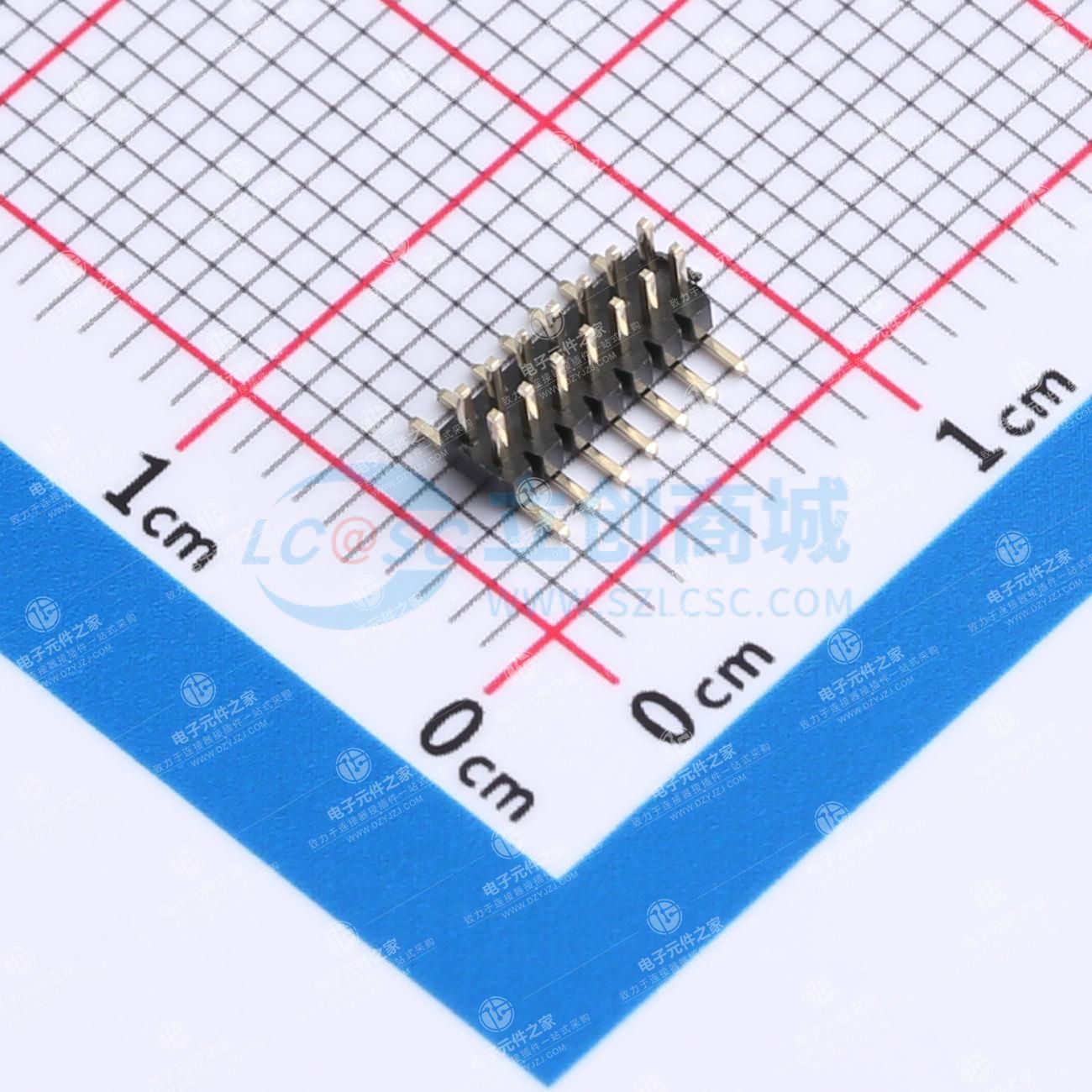 2x7P 间距:1mm 方针 立贴