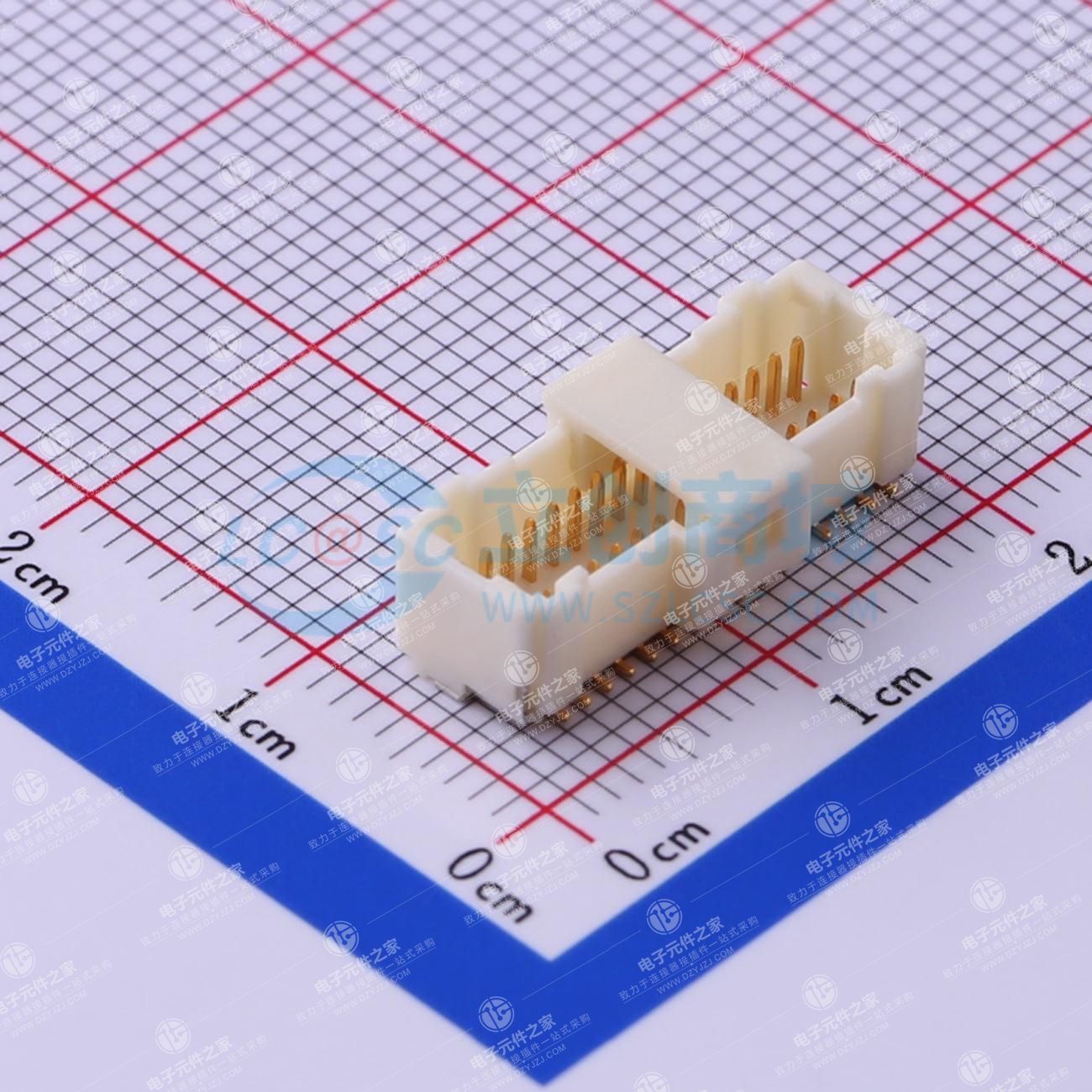 2x16P 间距:1mm 立贴