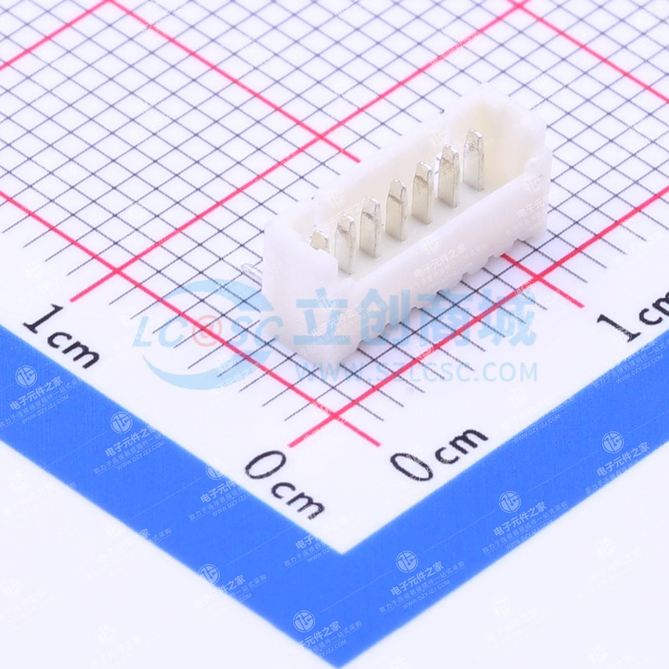 1x7P 间距:1.25mm 弯插