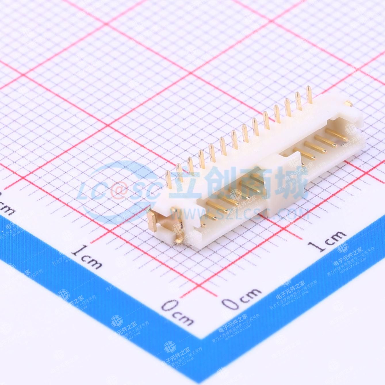 1x14P 间距:1.25mm 立贴
