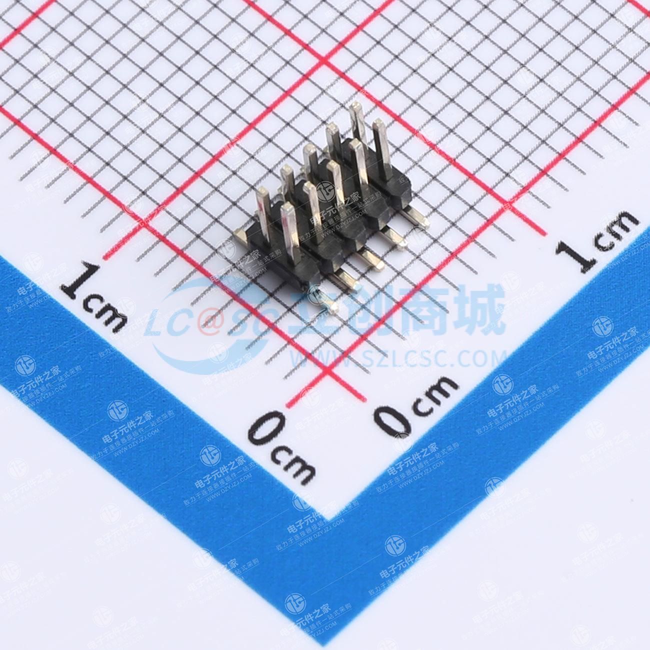 2x5P 间距:1.27mm 方针 立贴