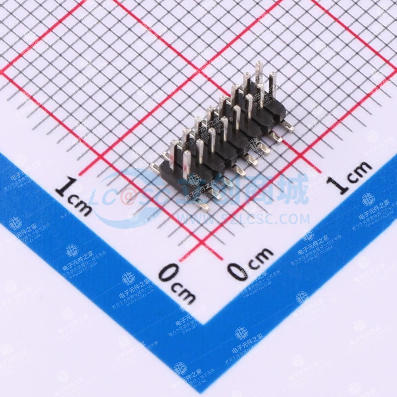 2x8P 间距:1.27mm 方针 立贴