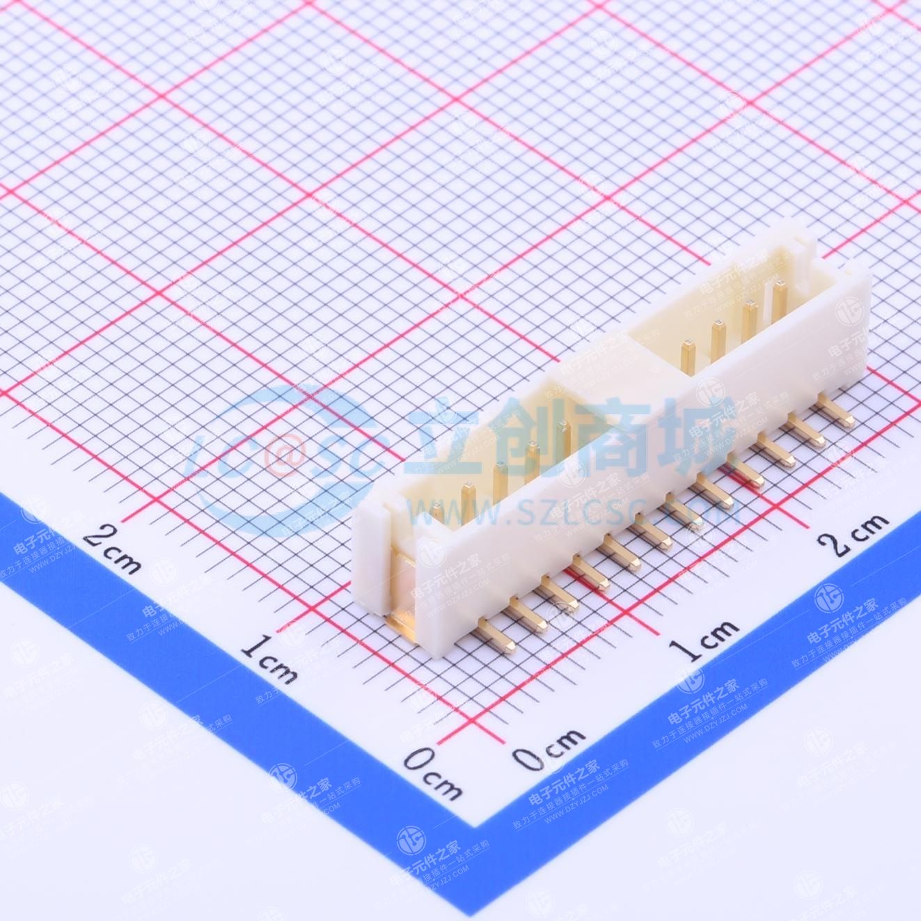 1x12P 间距:2mm 弯插 系列:PH