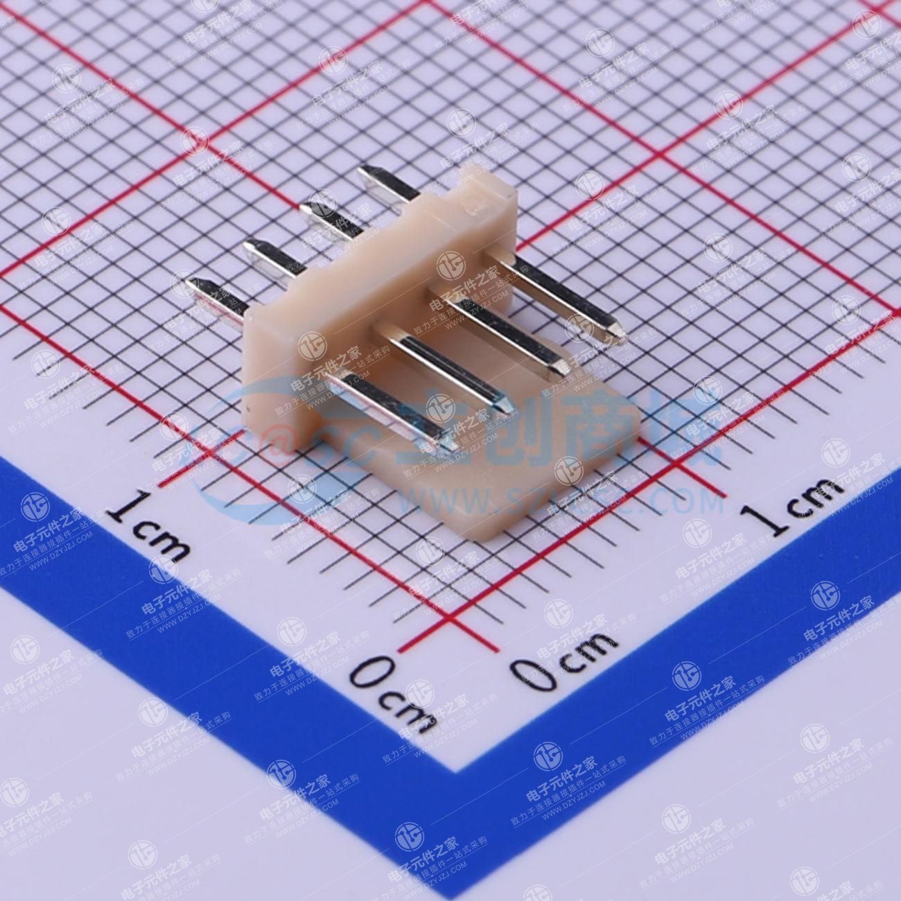 土黃 1x4P 间距:2.5mm 直插