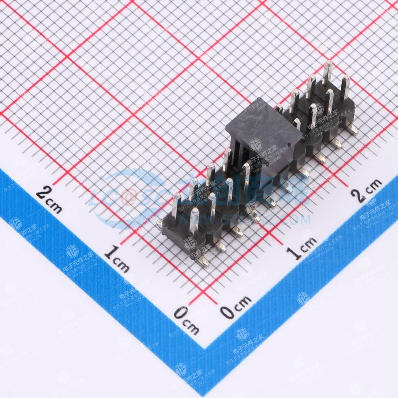 2x10P 间距:2.54mm 方针 立贴