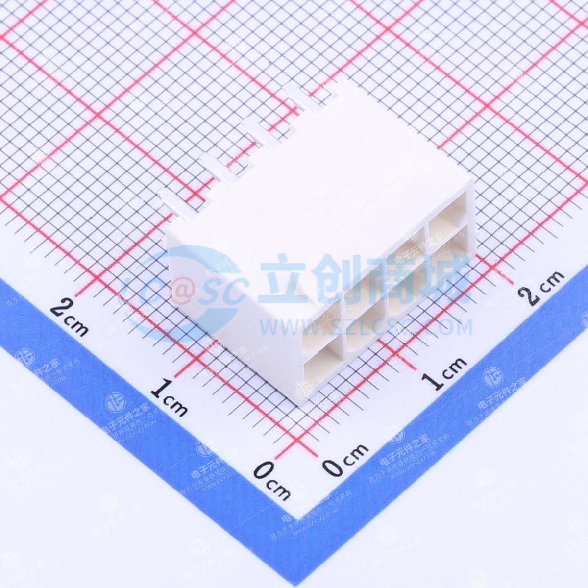 4.2mm 2x4P 间距:4.2mm 直插