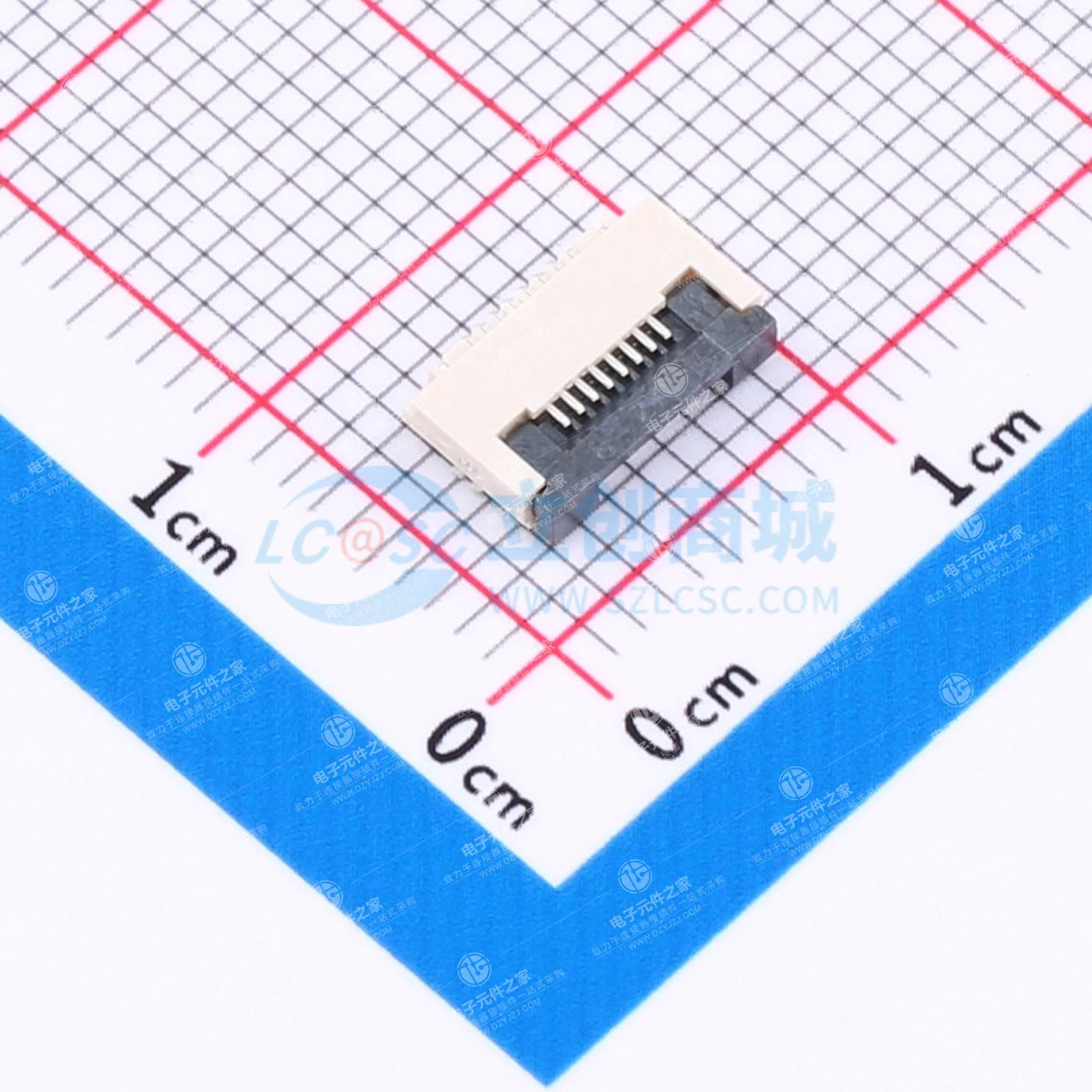 翻盖式 下接 P数:8P 间距:0.5mm