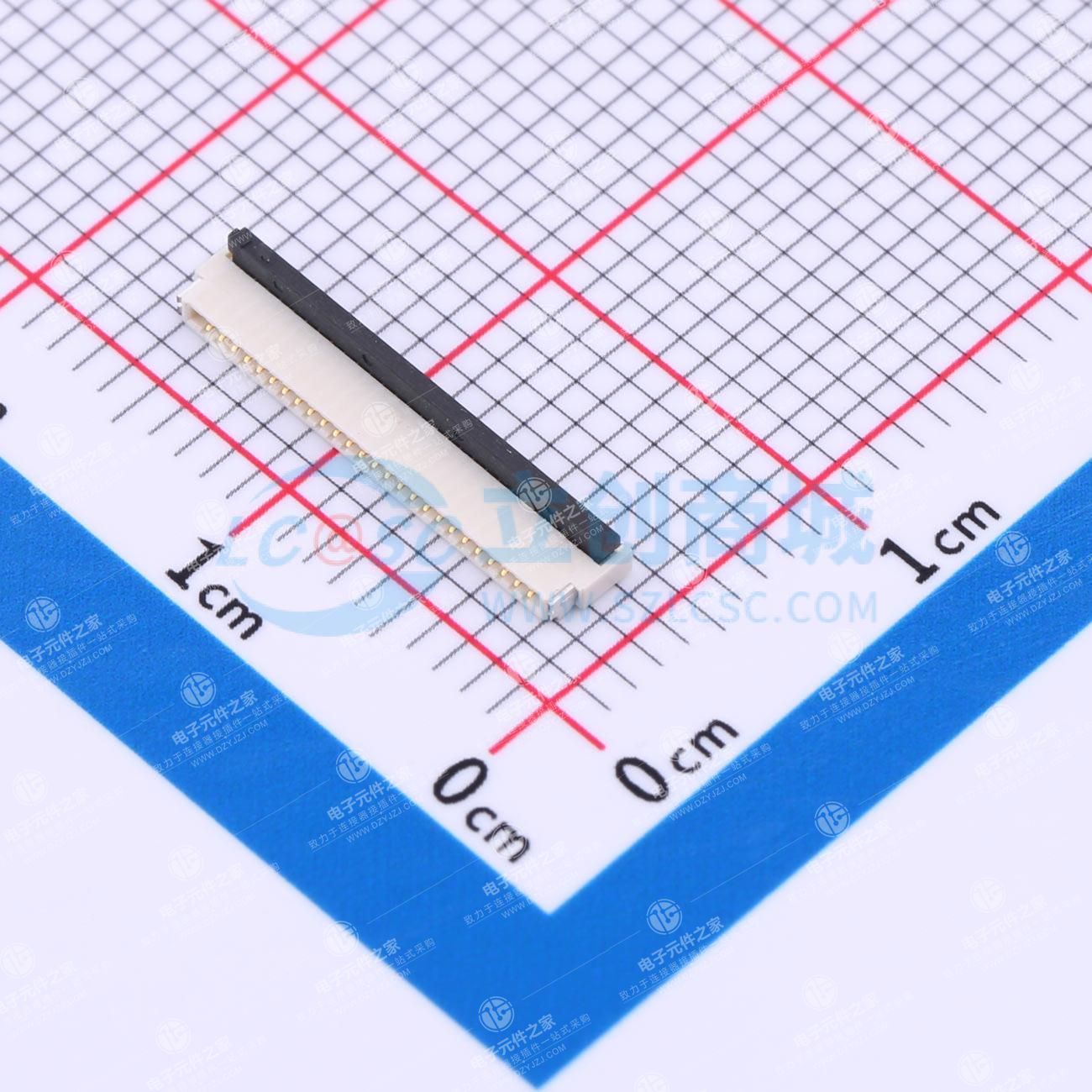 翻盖式 双侧触点/上下接 P数:26P 间距:0.5mm