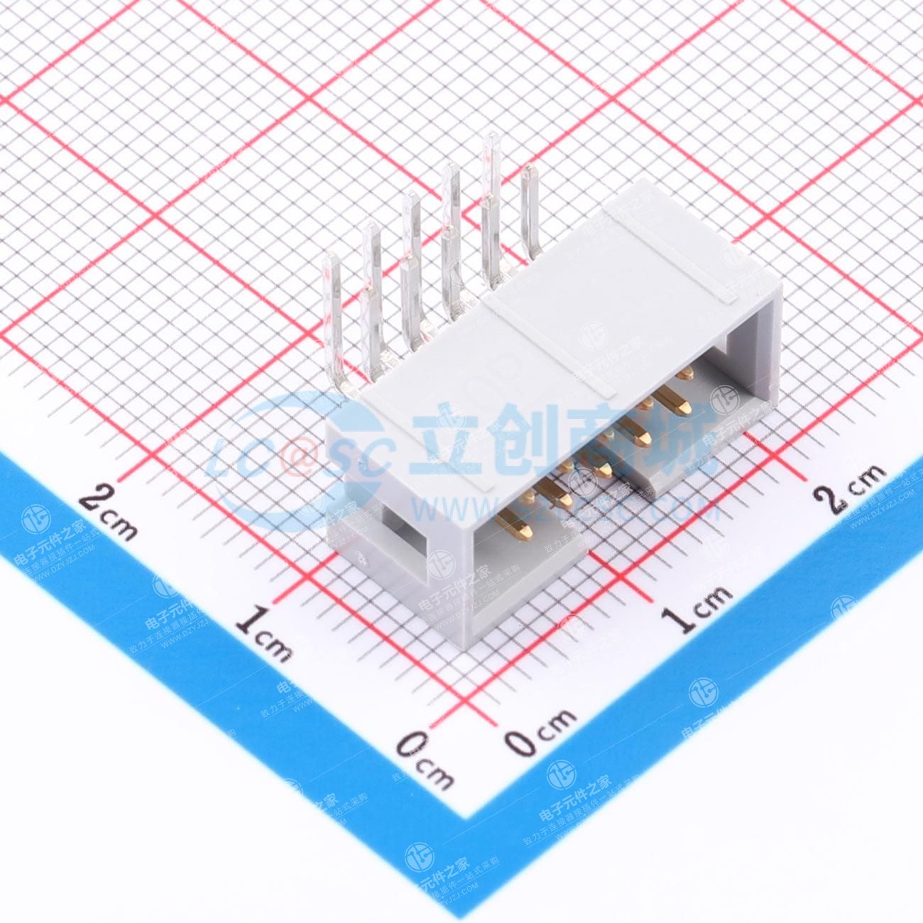 2x5P 间距:2.54mm 弯插