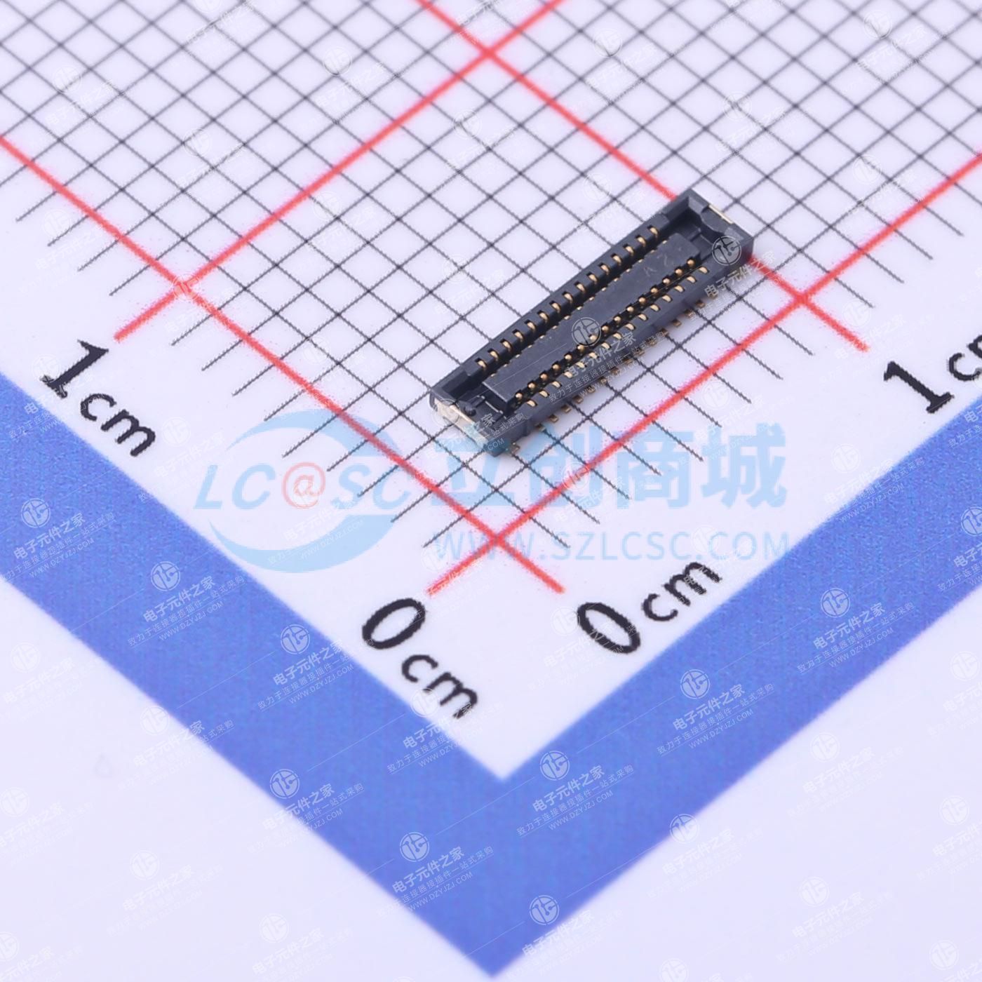 PIN:30P 间距:0.4mm 立贴
