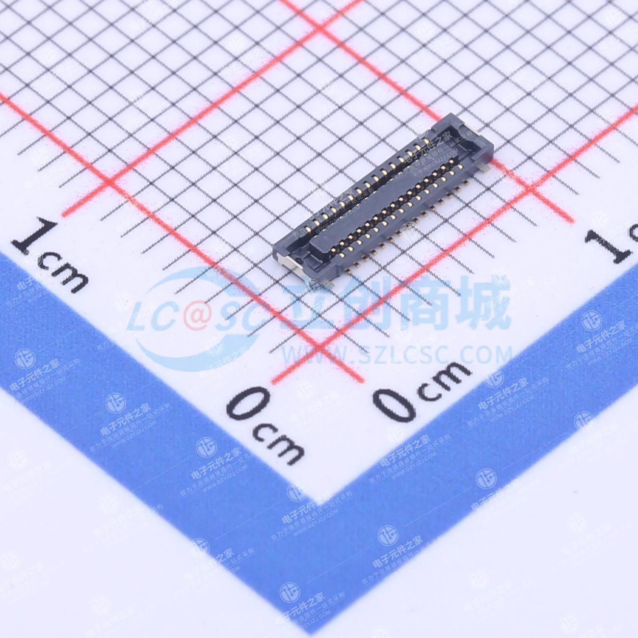 PIN:30P 间距:0.4mm 立贴