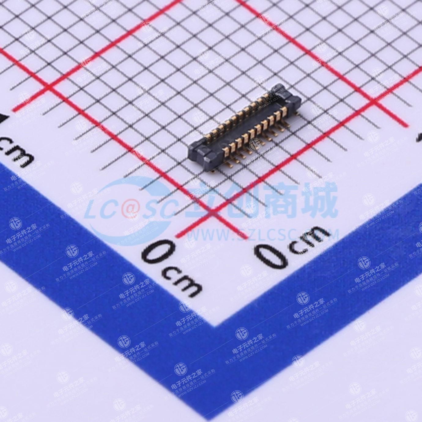 PIN:20P 间距:0.4mm 立贴