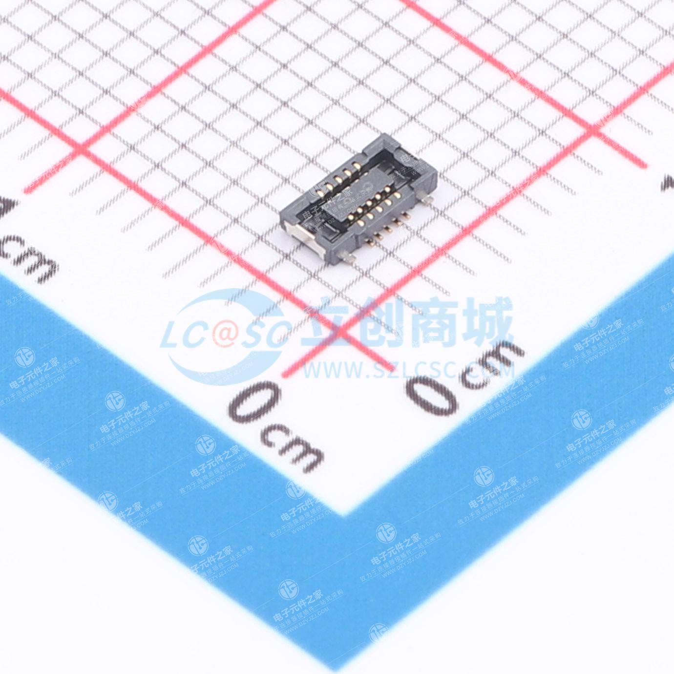 PIN:10P 间距:0.35mm 立贴
