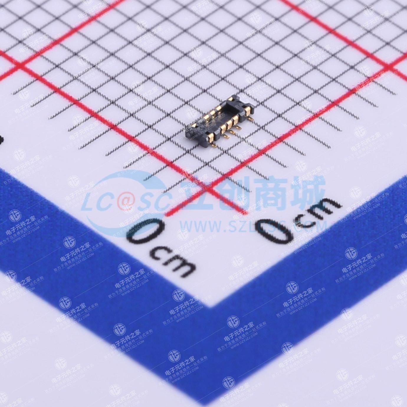 PIN:6P 间距:0.35mm 立贴