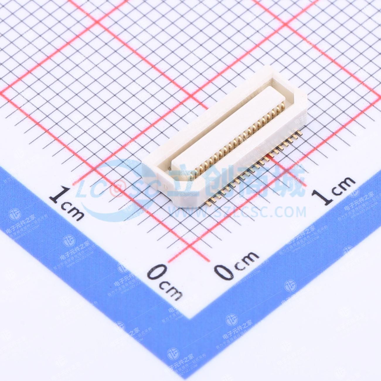 PIN:40P 间距:0.5mm 立贴