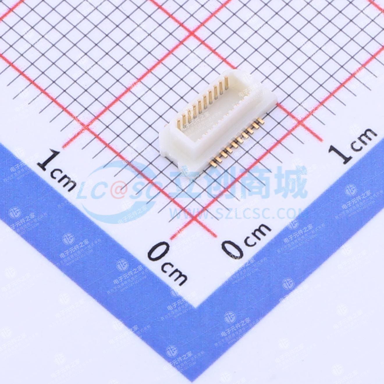 PIN:20P 间距:0.5mm 立贴