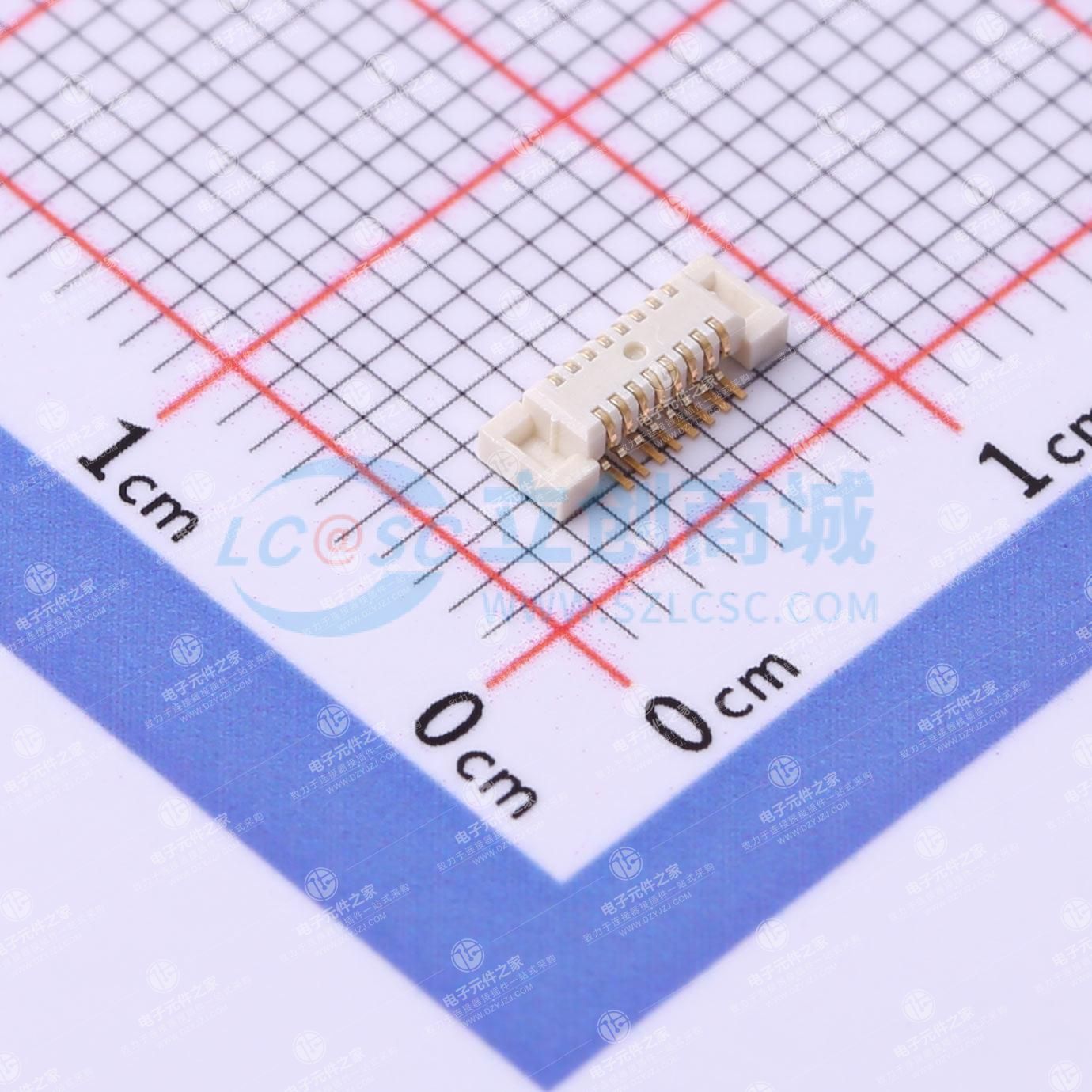 PIN:16P 间距:0.5mm 立贴
