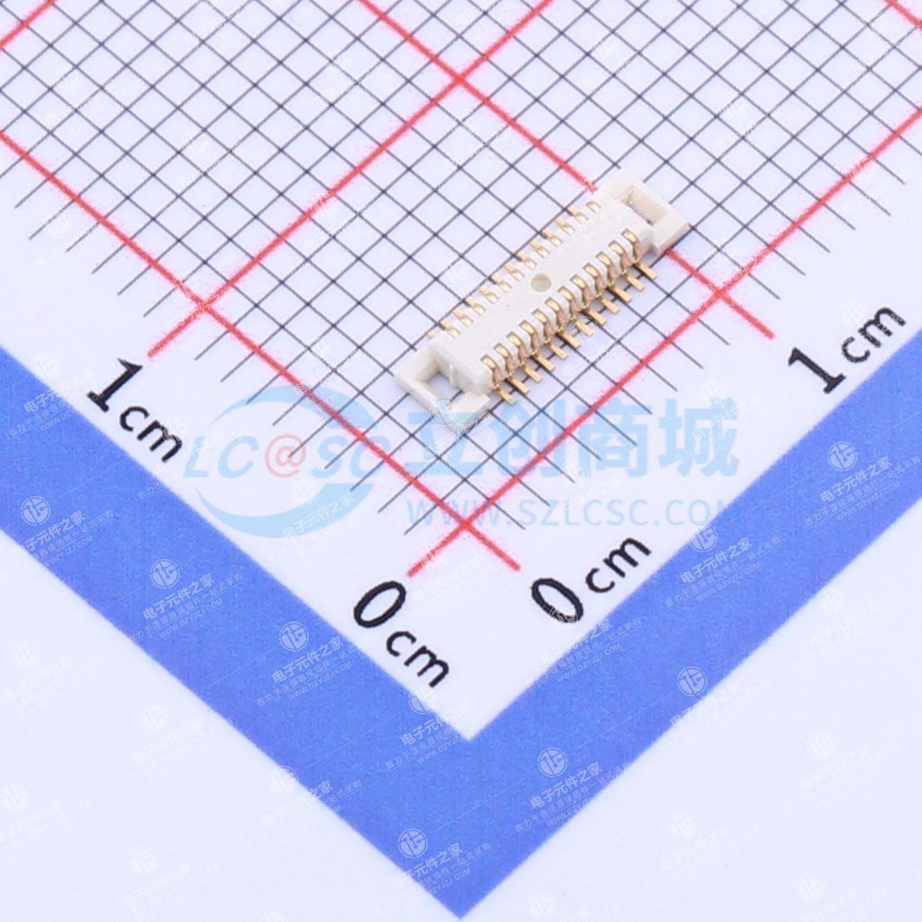 PIN:24P 间距:0.5mm 立贴